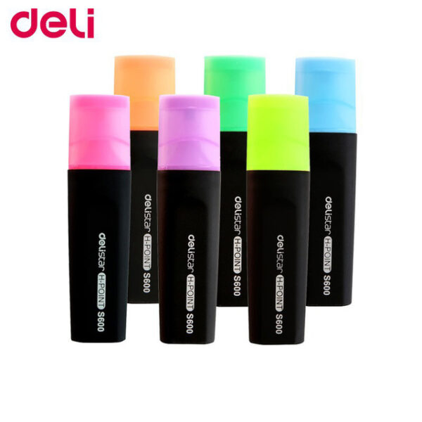 DELI HIGHLIGHT PEN PINK,ORANGE,YELLOW,BLUE-S600