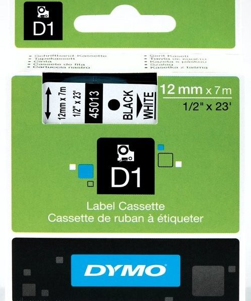 DYMO Label Tape 12MMx7M D1 White