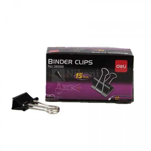 DELI BINDER CLIPS 15MM-38566
