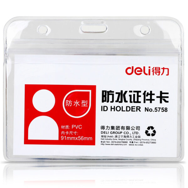 DELI WATERPROOF ID CARD 91X56MM-5758