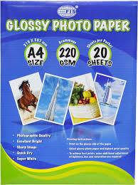 GLOSSY PHOTO PAPERA4 220GSM 50 SHEETS