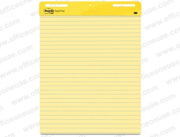 3M [561] Self-Stick Easel Pads, 25 x 30 inches, line Ruled, 30/pad, Yellow