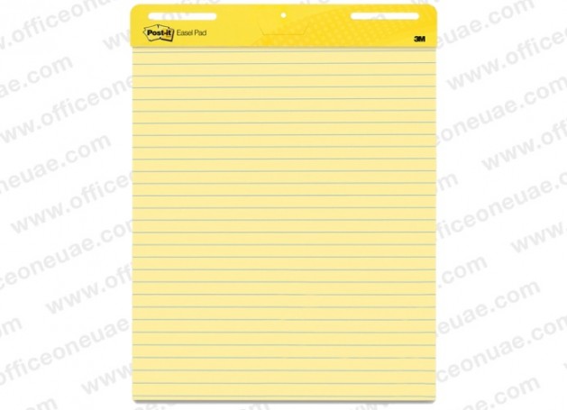 3M [561] Self-Stick Easel Pads, 25 x 30 inches, line Ruled, 30/pad, Yellow