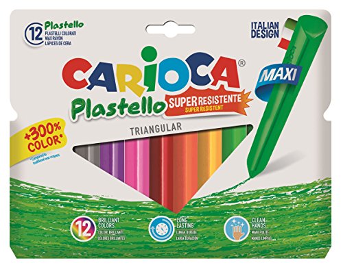 Carioca Plastello Jumbo Pack 10 Colored Pastels [42671]