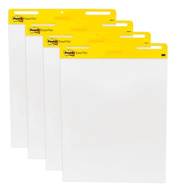 3M Post-it Easel Pad, 25 x 30-Inches, White, 30-Sheets/Pad