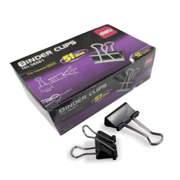 DELI BINDER CLIPS 51MM-9541A