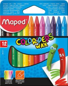 Maped 861011 Color'Peps Wax Crayons (12 Pack)