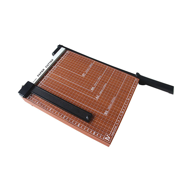 Deli  Paper Cutter with Wooden Base A4, 300 x 250 mm