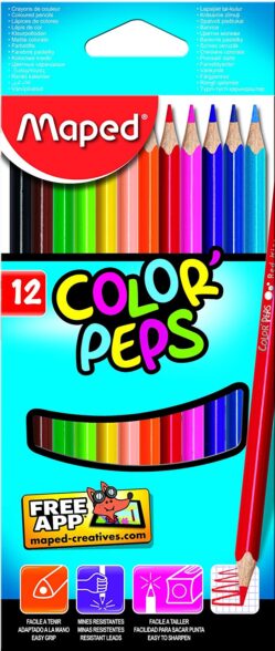 Colores Maped Color Peps (897412) 12 Plumones + 15 Colores