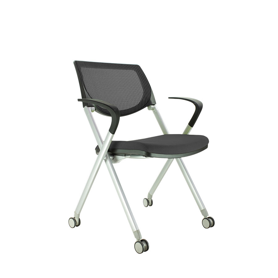 Task Chair [893XAHl] Korean Black Mesh, Seat Upholsted