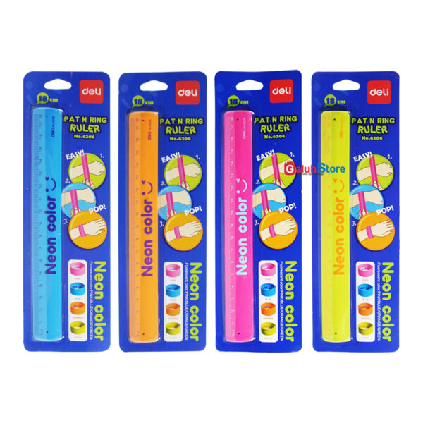 DELI PAT-N-RING 18CM RULER-6206