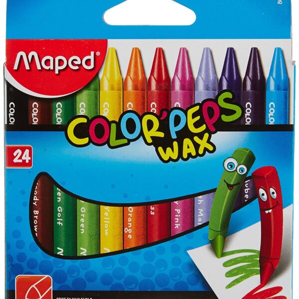Maped 861013 Colour Peps Wax Crayons 24 Colour