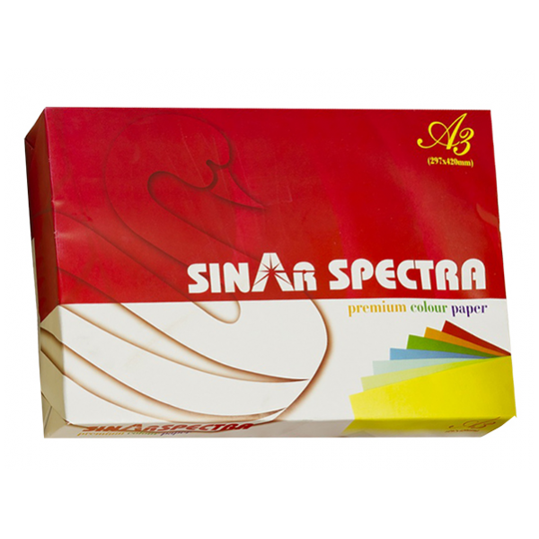 Sinar Spectra Colored Copy Paper A3 – 80GSM- 250 SHEETS