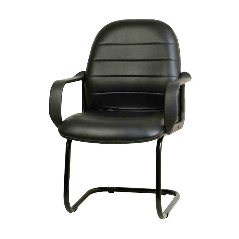 Alfa Visitor Chair With Plastic Arms And Metal Cantilever Base