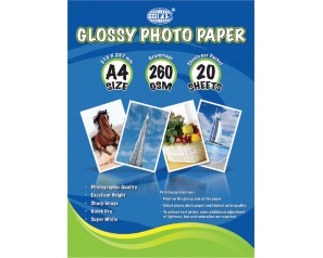 Inkjet Glossy Photo Paper, 20 Sheet/Pack – 220GSM – A4–FSPAGP22020 –