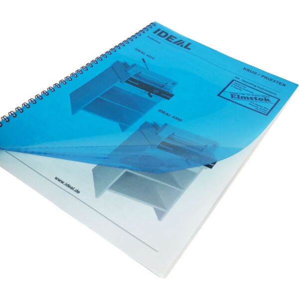 FIS FSCI18MBL-A4 PVC TRANSPARENT BINDING COVER 180MICRON-BLUE