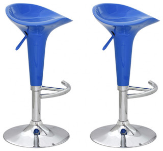 CHAIR BAR STOOL HS9037 ABS PLASTIC BAR STOOL SIZE:W46 X D35 X H60-80CM-DARK BLUE