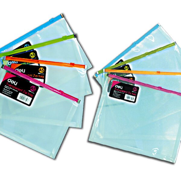 DELI TRANSPARENT ZIP BAG W-38976