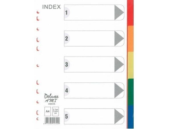 Deluxe [49405] Index (1-5) - Plain PVC