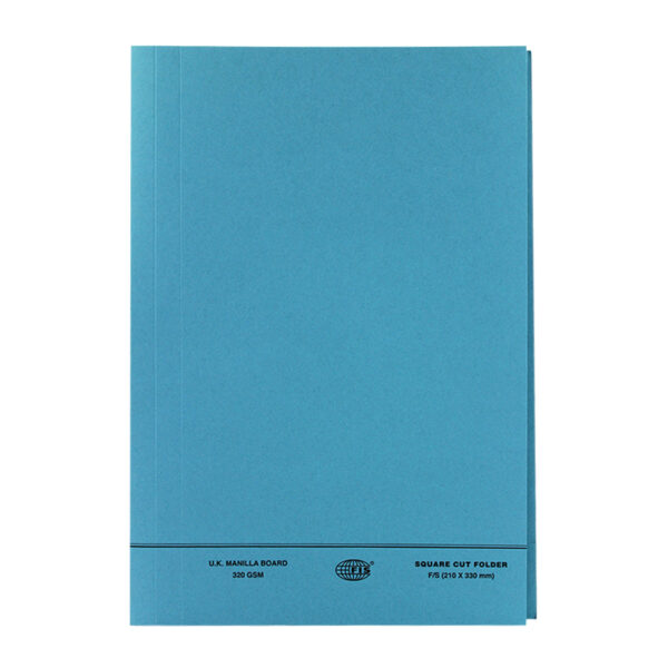 Square Cut Folder - Manila Board Blue 320Gsm  (FIS [FSFF7BL] )
