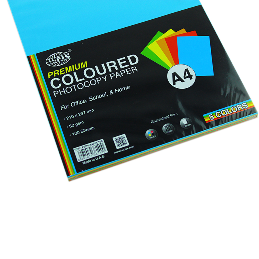 A4 Colour Photocopy Paper – 100 Sheet/Pack–FSPWA4P5C100 –