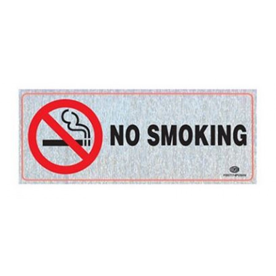 “NO SMOKING” STICKER 25X10CM—FSST2510NOSM