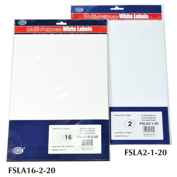 FIS A4 WHITE LASER LABEL FSLA2-100