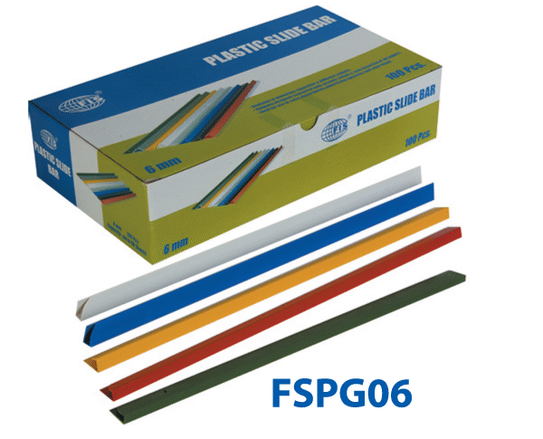 Plastic Sliding Binding Flat Bar - 6MM- GREEN---FSPG06-GR