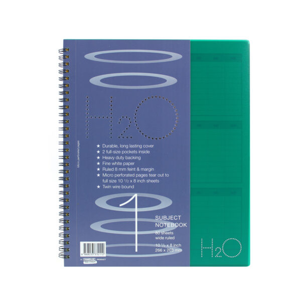 Grandluxe 8888033332112 H2O 1 Subject Notebook  Quarto