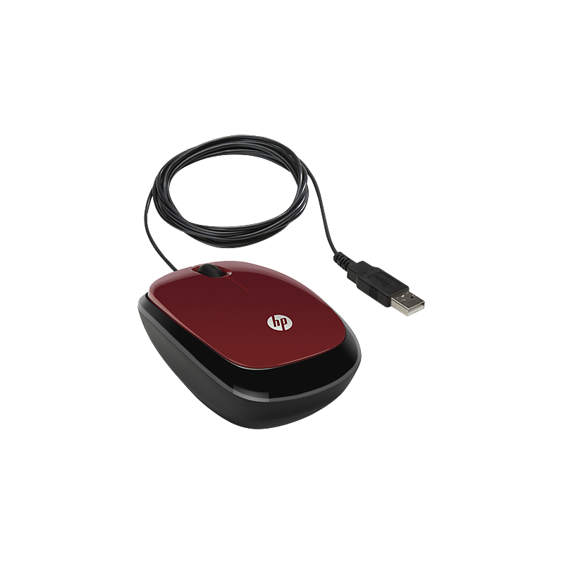 MOUSE HP USB WIRE MOUSE X1200 [H6F01AA]- RED