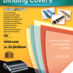 FELLOWES PVC COVER A4 200 MICRONS RED 100PK 5377201