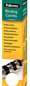 FELLOWES PLAST COMB 12MM WHITE A4 RETAIL 25PK 5331203