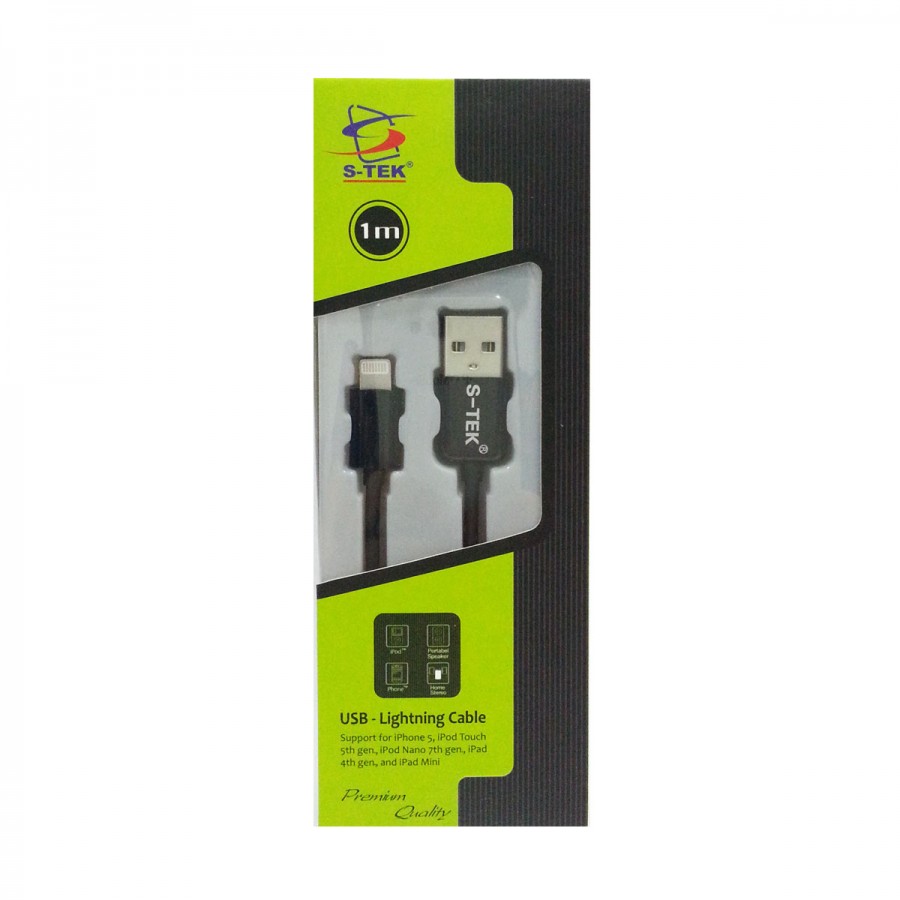 S-Tek [660126] iPhone Bilster Charging USB Cable – 1M