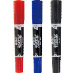 Deli Permanent Marker - Dual Side (Chissel And Bullet)