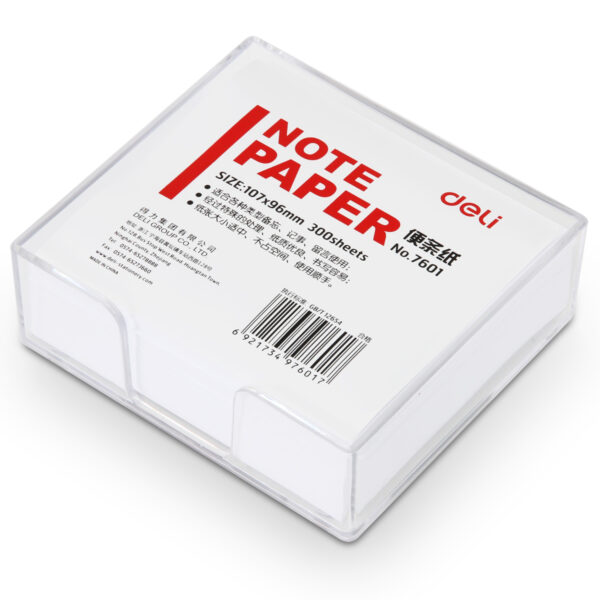 DELI NOTE PAPER IN PLASTIC CUBE 300PAGES-7601