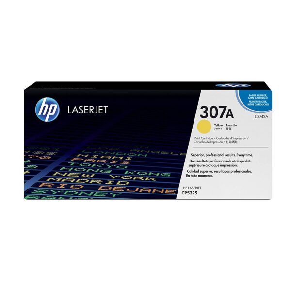 HP 307A Yellow Original LaserJet Toner Cartridge (CE742A)