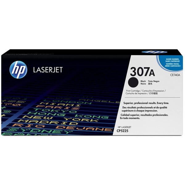 HP 307A Black Original LaserJet Toner Cartridge (CE740A)