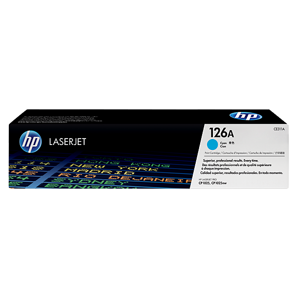 HP 126A Cyan Original LaserJet Toner Cartridge (CE311A)