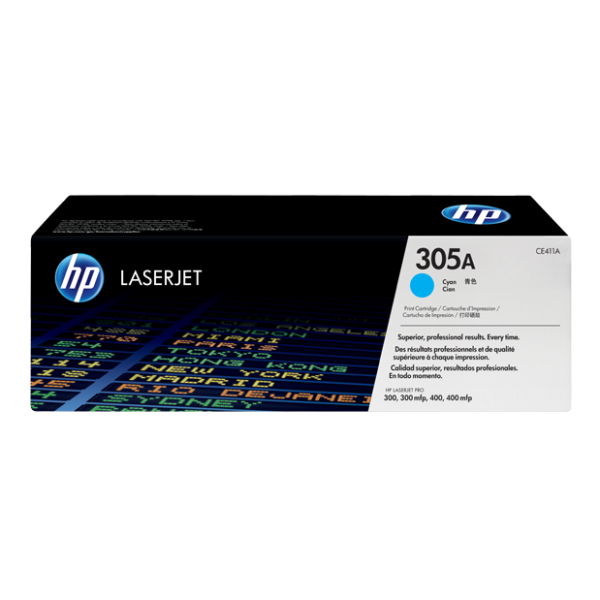 HP 305A Cyan Original LaserJet Toner Cartridge (CE411A)