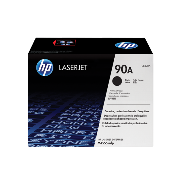 HP 90A Black Original LaserJet Toner Cartridge (CE390A)