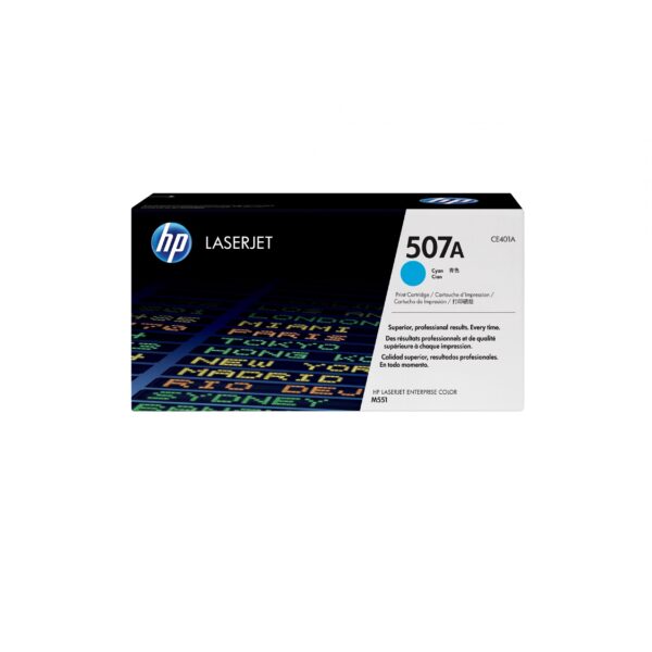 HP 507A Cyan Original LaserJet Toner Cartridge (CE401A)