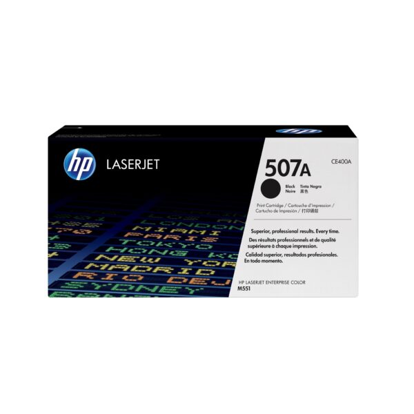 HP 507A Black Original LaserJet Toner Cartridge (CE400A)