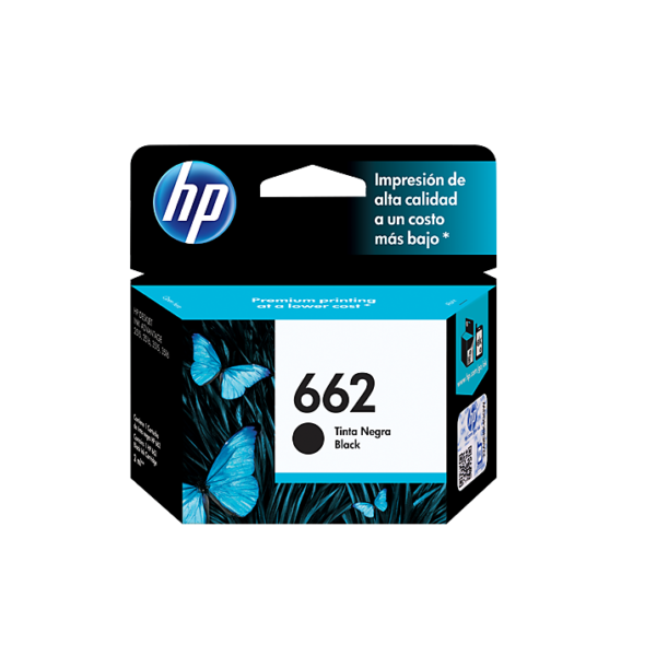 HP 662 Black Black Original Ink Advantage Cartridge CZ103AC
