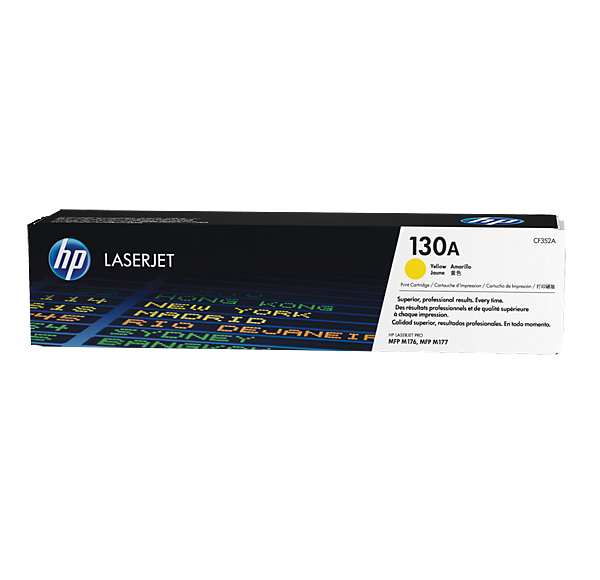 HP 130A Yellow Original LaserJet Toner Cartridge (CF352A)