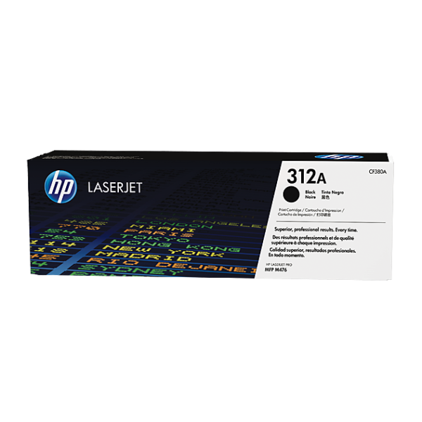HP 312A Black Original LaserJet Toner Cartridge (CF380A)