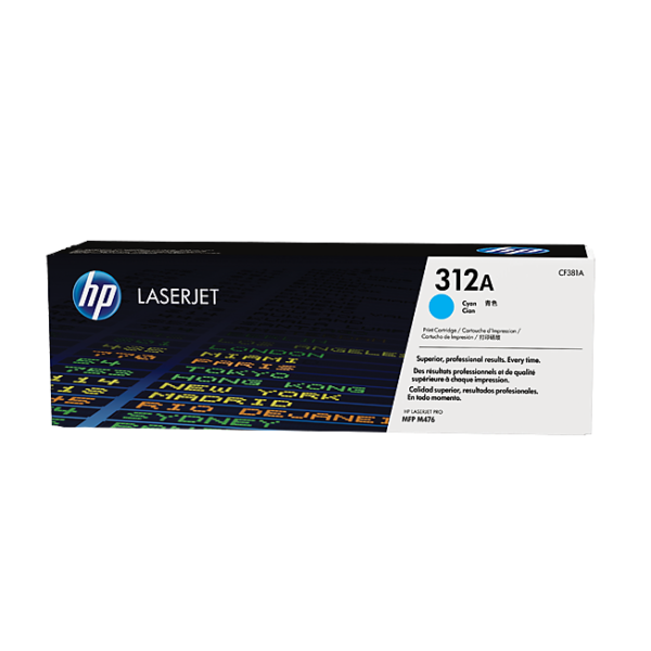 HP 312A Cyan Original LaserJet Toner Cartridge (CF381A)