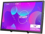 14 inch Portable Monitor HDMI,Bnztruk Small External Monitor with Dual HDMI Interface for Raspberry pi PS4 Laptop PC Computer Microsoft Win OS,1366x768,16:9 Color Display Screen