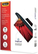 Fellowes Thermal Laminating Pouches, ImageLast, Jam Free, Letter Size, 5 Mil, 100 Pack (52040)