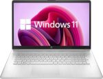 Newest HP Notebook Laptop, 17.3’’ Full HD Display, AMD Ryzen 5 5500U Hexa-Core Processor, 16GB RAM, 1TB PCIe SSD+1TB HDD, Fingerprint Reader, Wi-Fi, Webcam, HDMI, Windows 11 Home, Natural Silver