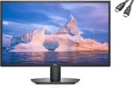 Dell 24 inch Monitor 2021 Newest FHD 16:9 with Comfortview (TUV-Certified), 75Hz Refresh Rate, 16.7 Million Colors, Anti-Glare with 3H Hardness, Black (1 Pack)
